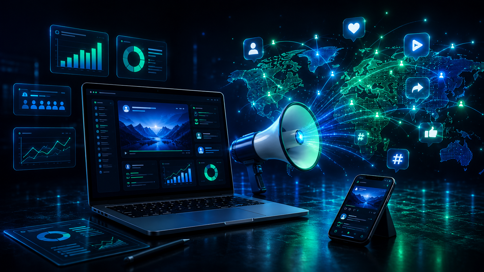 Social Media Marketing service illustration